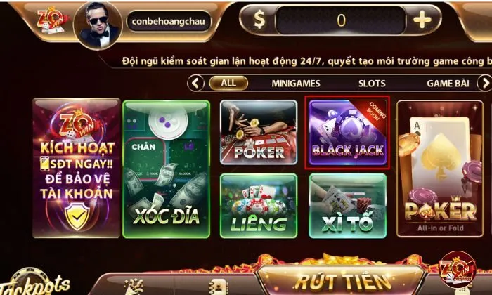 Người chơi cần quan tâm đến quản lý tiền vốn trong Black Jack Zowin