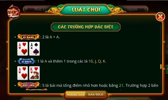 Luật chơi xì dách Hoàng Gia Zowin chi tiết