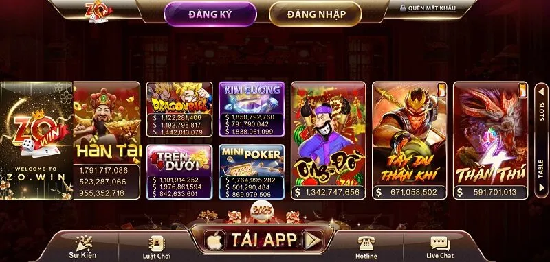 Game nổ hũ của Zowin thu hút bởi luật chơi đơn giản